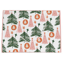 Boho Grön Rosa Orange Julgran Stor Present