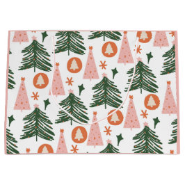 Boho Grön Rosa Orange Julgran Stor Present