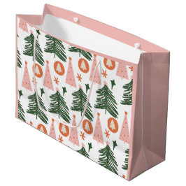 Boho Grön Rosa Orange Julgran Stor Present