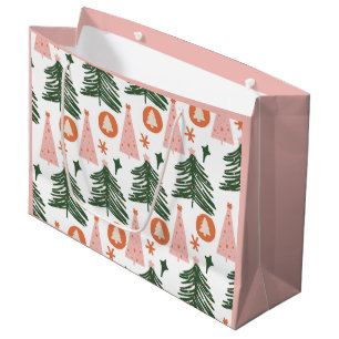 Boho Grön Rosa Orange Julgran Stor Present