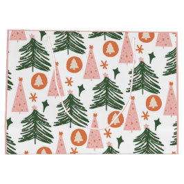 Boho Grön Rosa Orange Julgranar