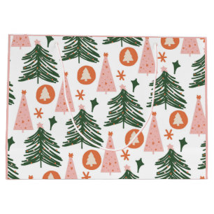 Boho Grön Rosa Orange Julgranar