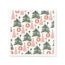 Boho Grön Rosa Orange Julgranar