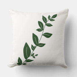 Boho grön växt kudde