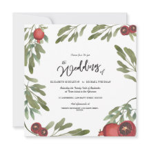 Boho Grönt Pomegranate Löv Modern botaniskt