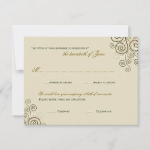 Boho Grönt Spiral Pub/Bat mitzvah OSA kort