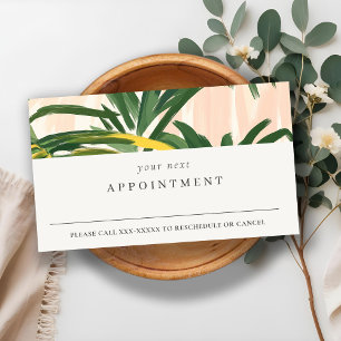 Boho Grönt Tropical Handflatan Löv Möte Visitkort