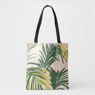 Boho  Grönt Tropical Handflatan Lövs Beach Tygkasse