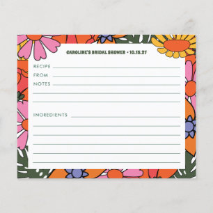 Boho Groovy Blommigt Shower Personlig Rececificati