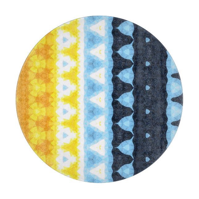Boho Groovy Geometrisk Abstrakt AroAce Pride Flagg (Framsidan)