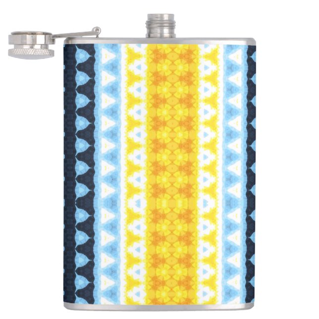 Boho Groovy Geometrisk Abstrakt AroAce Pride Flagg Fickplunta (Öppnad)