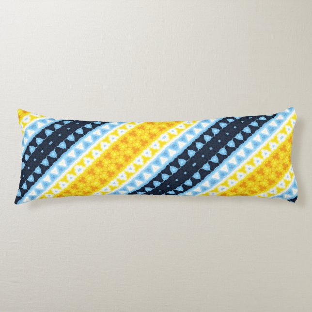 Boho Groovy Geometrisk Abstrakt AroAce Pride Flagg Kroppskudde (Framsidan)