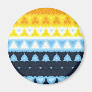 Boho Groovy Geometrisk Abstrakt AroAce Pride Flagg Magnet