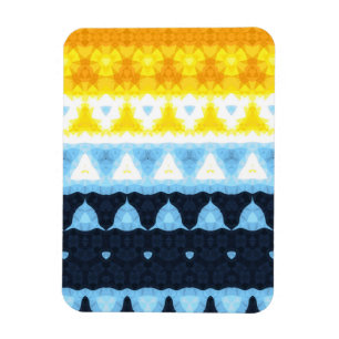 Boho Groovy Geometrisk Abstrakt AroAce Pride Flagg Magnet