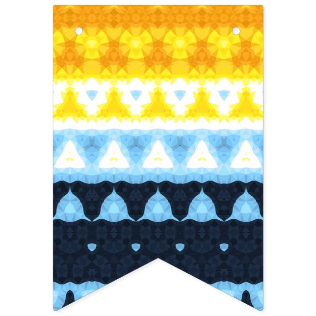 Boho Groovy Geometrisk Abstrakt AroAce Pride Flagg Vimplar (Första flaggan)