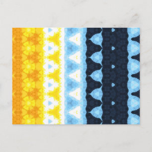 Boho Groovy Geometrisk Abstrakt AroAce Pride Flagg Vykort