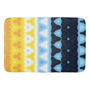 Boho Groovy Geometrisk Abstrakt AroAce Prideflagga Badrumsmatta
