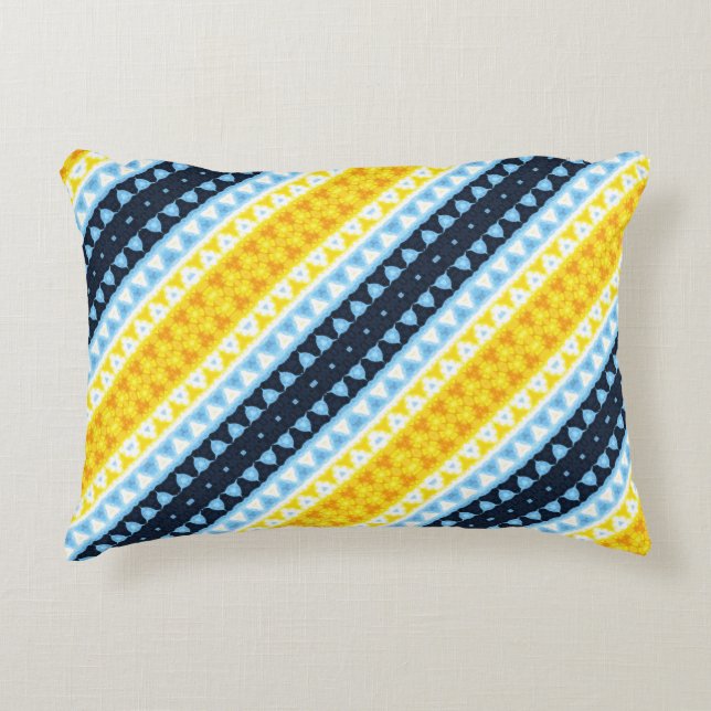 Boho Groovy Geometrisk Abstrakt AroAce Prideflagga Prydnadskudde (Framsidan)