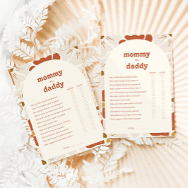 Boho Groovy Mamma eller pappas babyvykort OSA Kort
