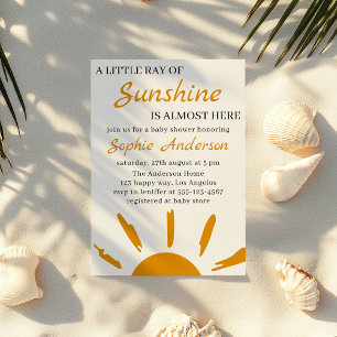 Boho Gul En Stråle Av Solsken Baby Shower Inbjudningar