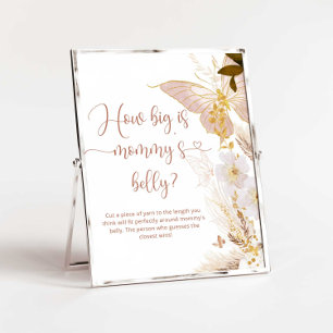 Boho guld Butterfly hur stort är mamma-belly? Poster