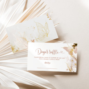 Boho guld Butterfly raffle biljett Tilläggskort
