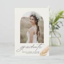 Boho Guld Glitter Feather Photo Studenten