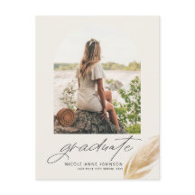 Boho Guld Glitter Feather Photo Studenten