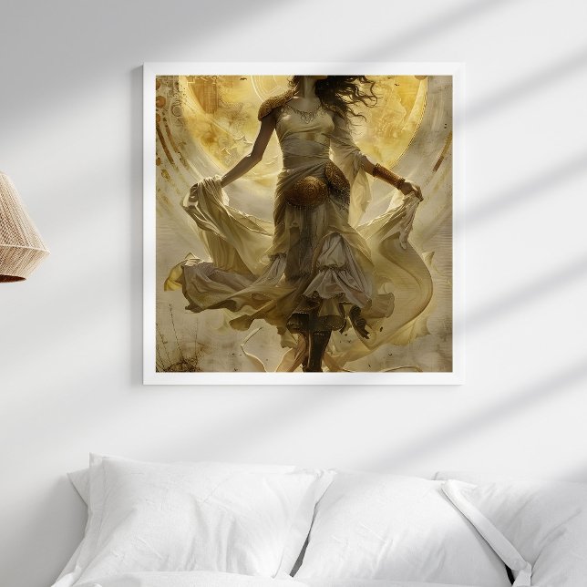 Boho Guld guddess Aesthetic Wall Art Poster (Skapare uppladdad)