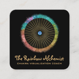 *~* Boho Guld Helig Geometry Chakra Glitter Fyrkantigt Visitkort