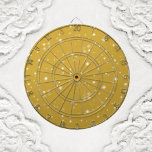 Boho Guld Starlight Darttavla<br><div class="desc">Golden boho starlight mönster av ljusa skuggstjärnor i blandade storlekar på en gammal guld/kronbakgrund som du kan byta till valfri färg. Celestial Boho dartboard lägger till en fri och fri gult till spelrummet. ♡ Idyllfire</div>