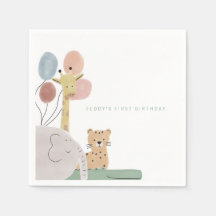 Boho gullig födelsedagsfest napkin