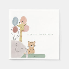 Boho gullig födelsedagsfest napkin pappersservett