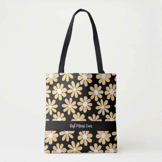 Boho Gult Daisy Best Mimi Aldrig Tygkasse (Framsida)