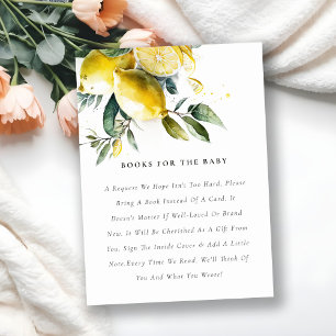 Boho Gult Lemon Garden Bokar for Baby Shower Tilläggskort