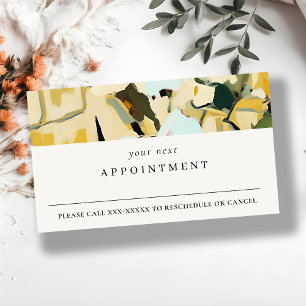 Boho Gult Ochre Painting Blommigt Apponagement Visitkort
