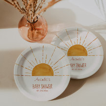 Boho Gult Sunshine Baby Shower