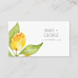 BOHO GULT WATERCOLOR FOLIAGE OLIVE PLACE CARDS VISITKORT