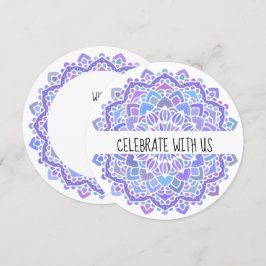 Boho Gypsy Lila Mandala Inbjudningar