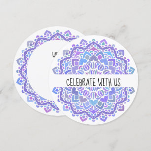 Boho Gypsy Lila Mandala Inbjudningar