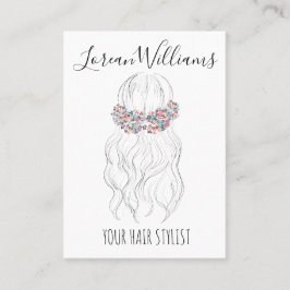 Boho Hair Bröllop Hairdresser Blommigt Romantic Visitkort