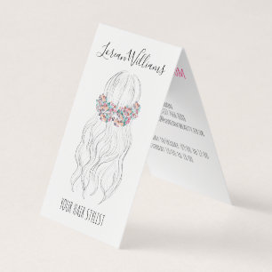 Boho Hair Bröllop Hairdresser Blommigt Romantic Visitkort