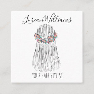 Boho Hair Stylist Flower Krona Bröllop Hairstyle Tidsbeställning Kort