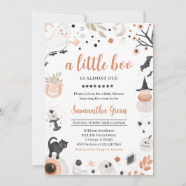 Boho Halloween Baby Shower Inbjudningar