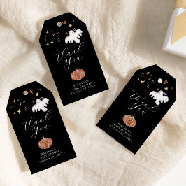 Boho Halloween Baby Shower Tack Presentetikett