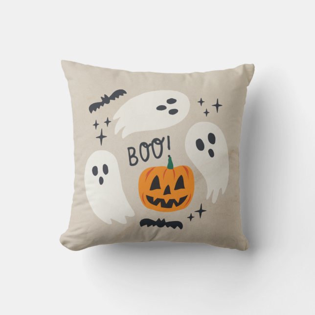 Boho Halloween Cute Ghost Kudde (Framsida)