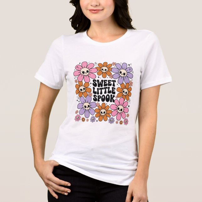 Boho Halloween skelett hand T Shirt (Framsida)