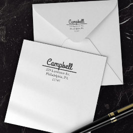 Boho Hand Lettering Returadress Försändelse Självfärgande Stämpel