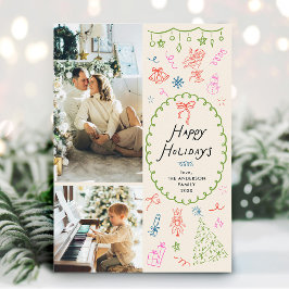 Boho Hand plockade Glad helg 2 Photo Julkort