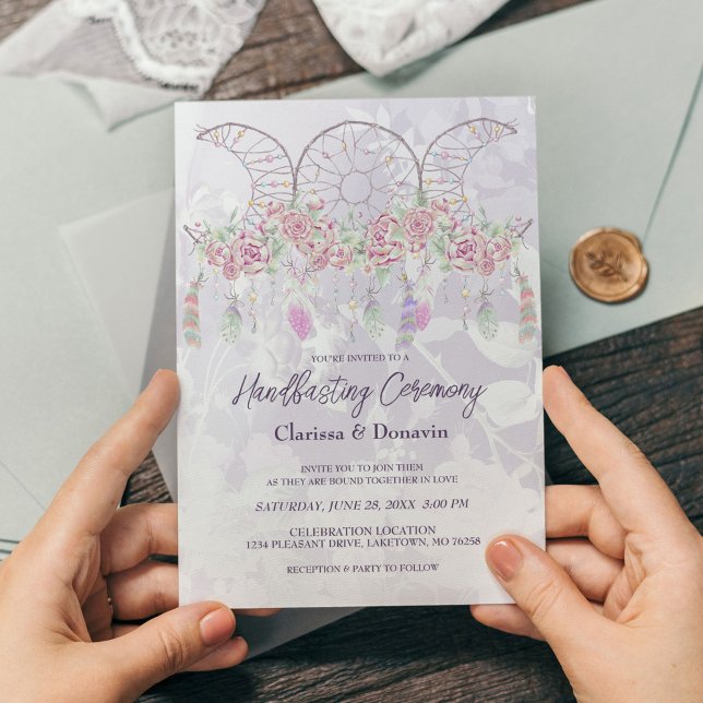 Boho Handfasting Trippelmåne Drömfångare Inbjudningar (Skapare uppladdad)
